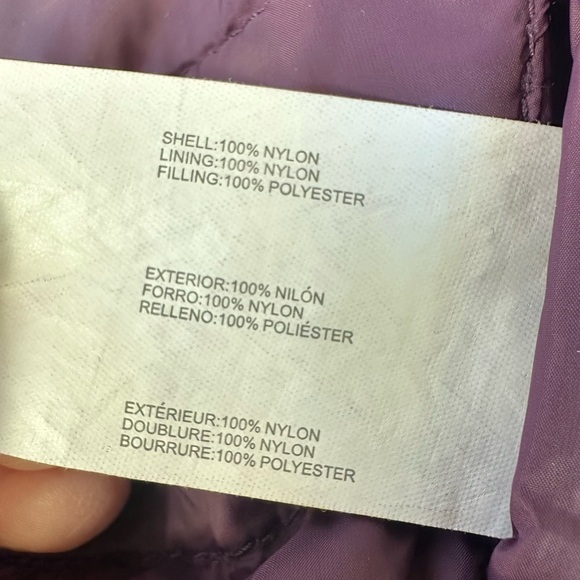 Nautica 2 in 1 purple black XL reversible puffer hooded jacket winter cold‎ - Picture 8 of 8